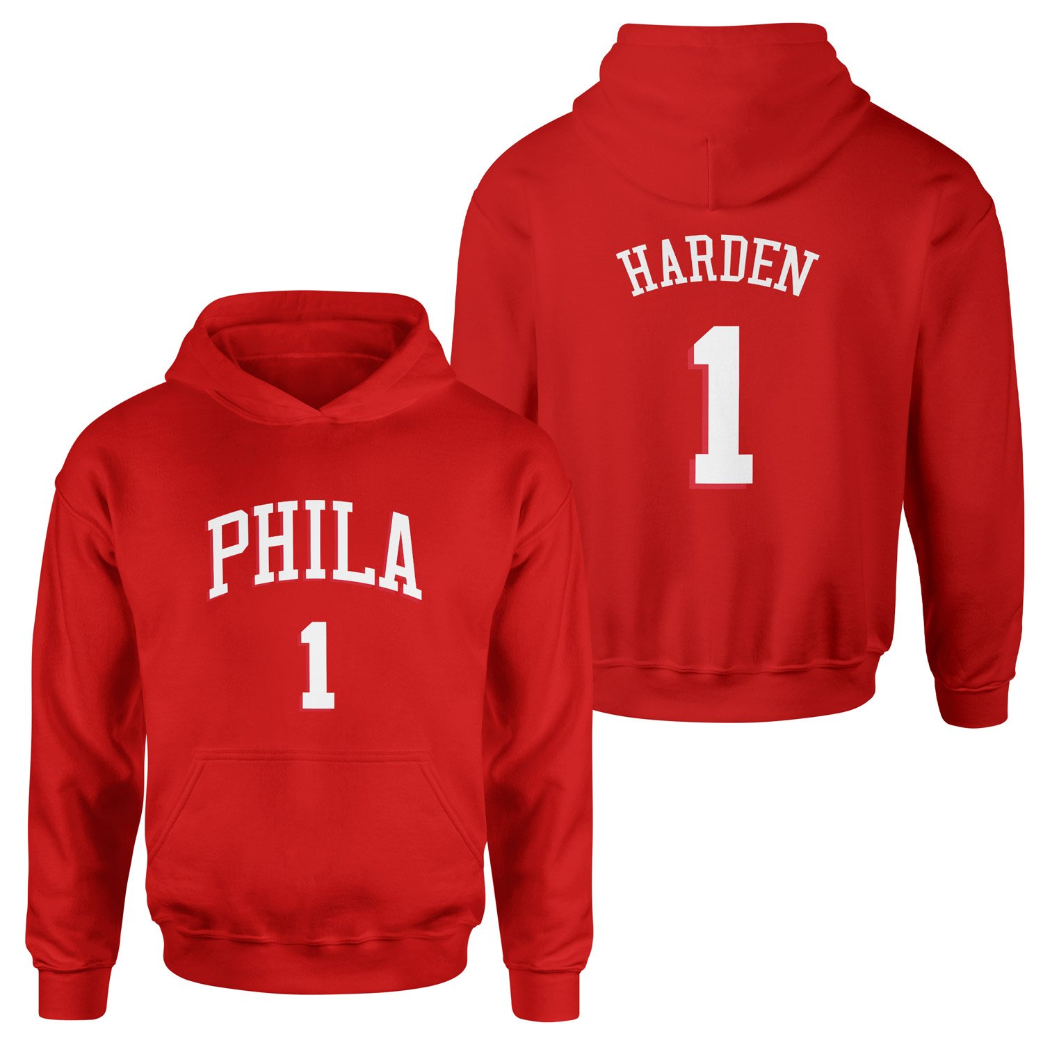 James Harden Philadelphia Forma Hoodie XXL - Kırmızı