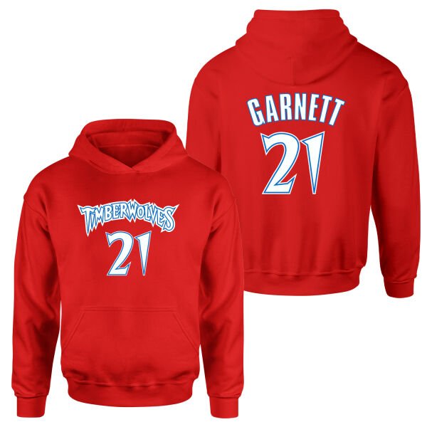 Kevin Garnett 21 THRBCK Forma Hoodie M - Kırmızı