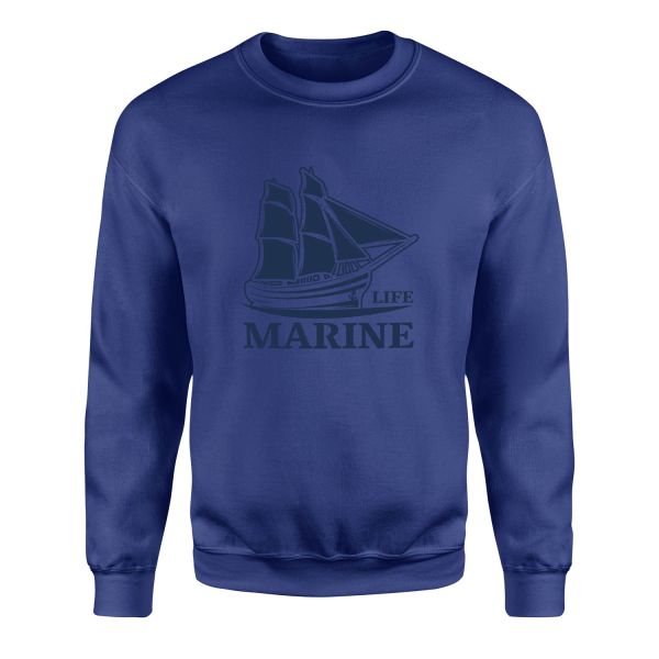 Marine Life Denizci Sweatshirt S - İndigo Mavisi