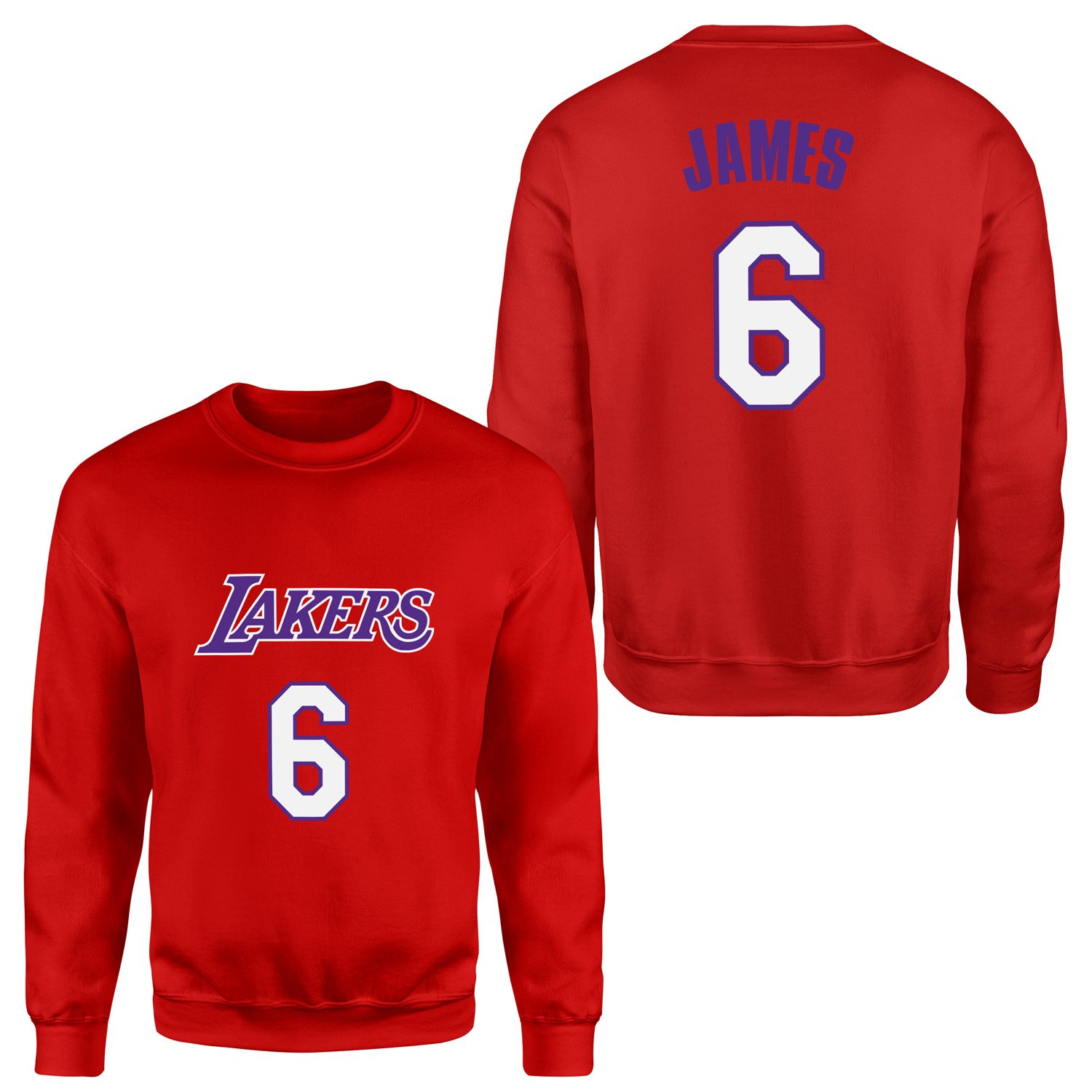 LeBron James 6 Lakers Forma Sweatshirt L - Kırmızı