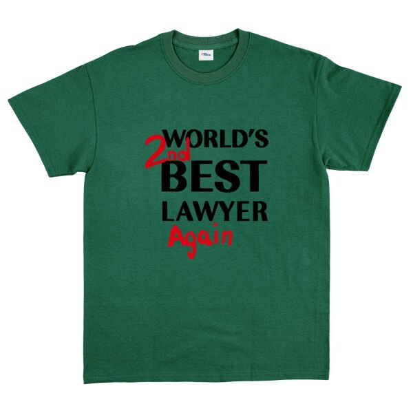 World’s 2nd Best Lawyer Again Tişört XL - Nefti Yeşili