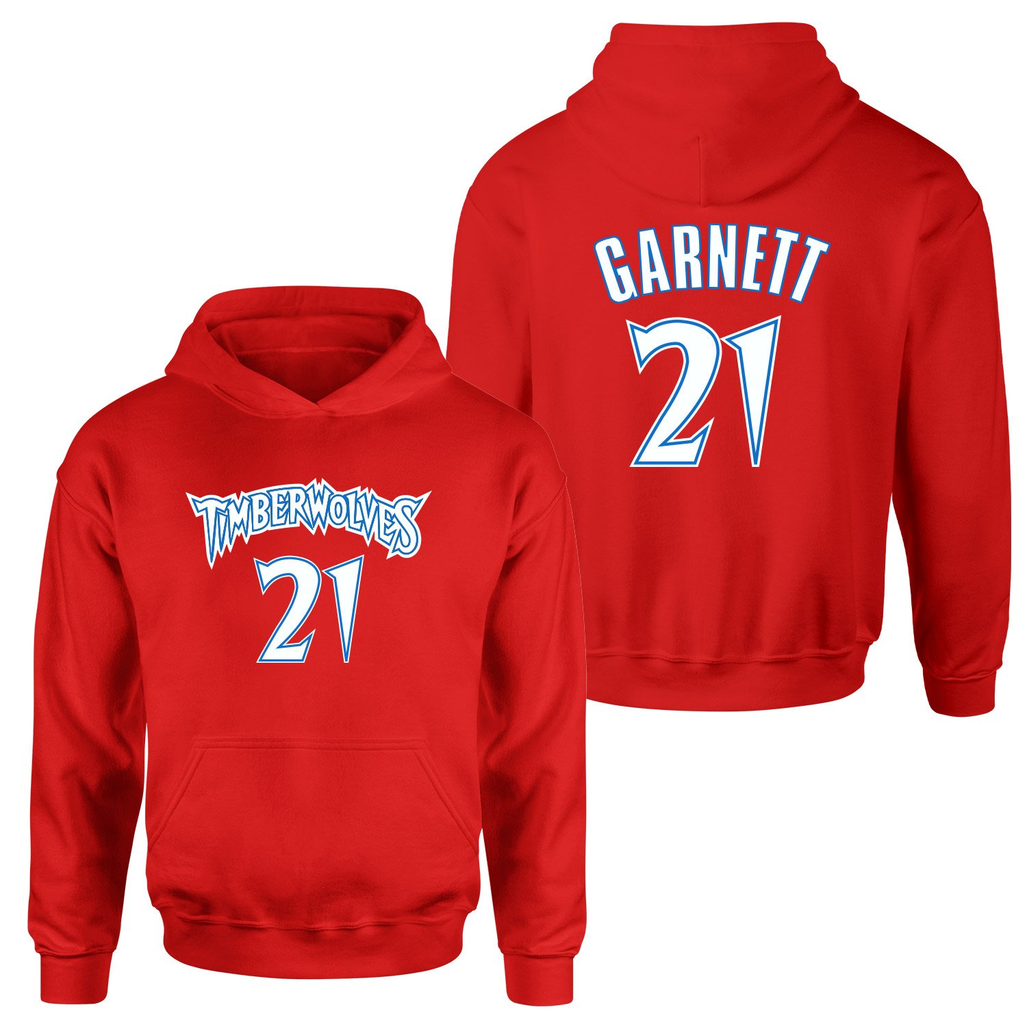 Kevin Garnett 21 THRBCK Forma Hoodie L - Kırmızı