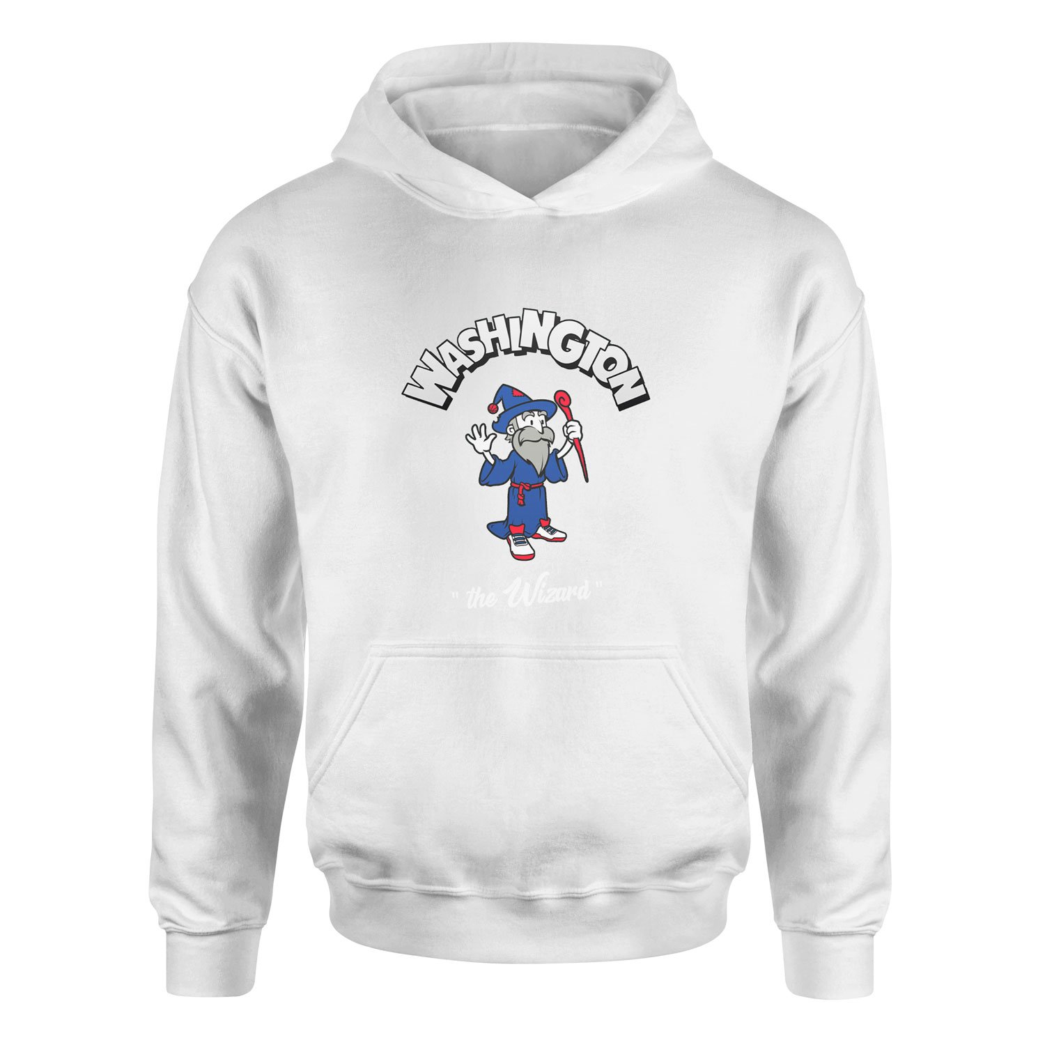 Wizards Cartoon Hoodie XL - Beyaz