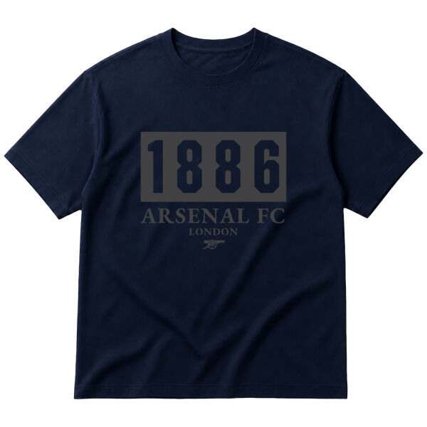 Arsenal Football Club 1886 Oversize Tişört S - İndigo Mavisi