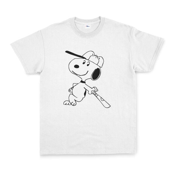 Snoopy Tişört L - Beyaz