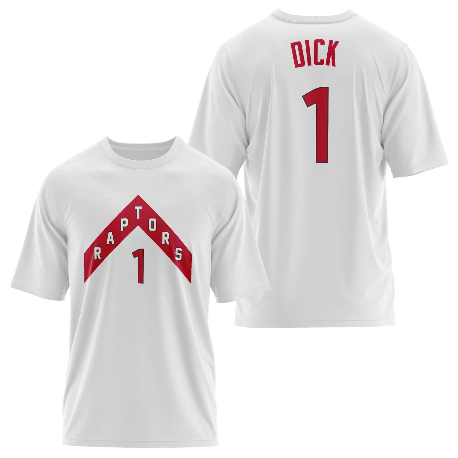 Gradey Dick 1 Raptors Jersey Oversize Tişört M - Beyaz
