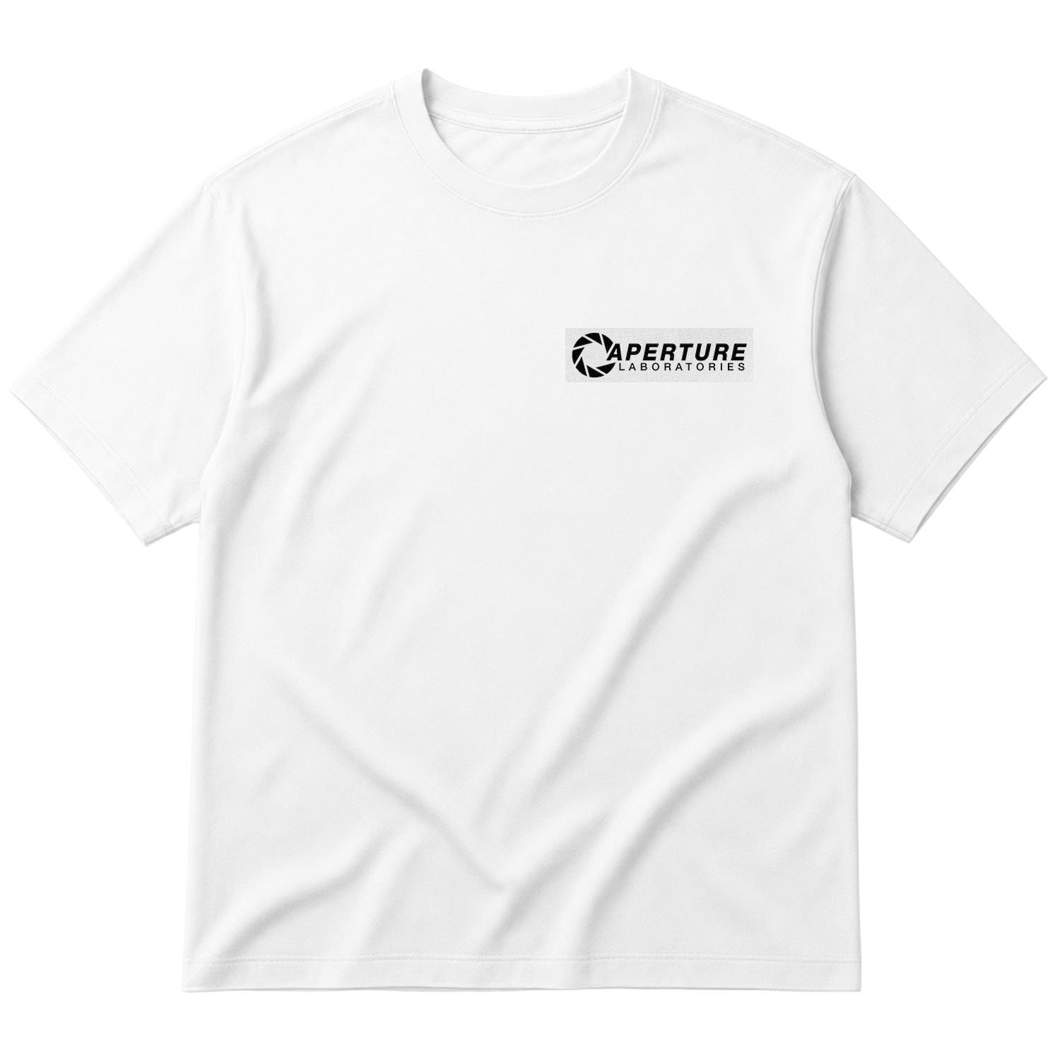 Aperture Laboratories Oversize Tişört S - Beyaz