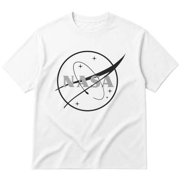 NASA Muted Oversize Tişört S - Beyaz