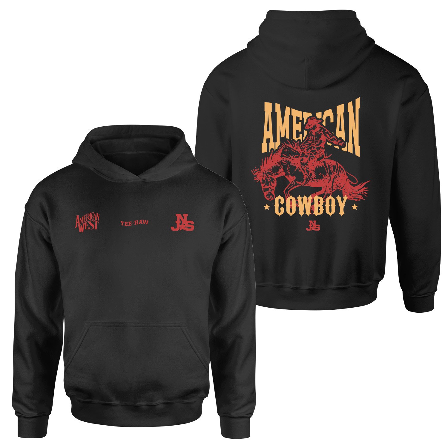American Cowboy NSJ Premium Hoodie L - Siyah