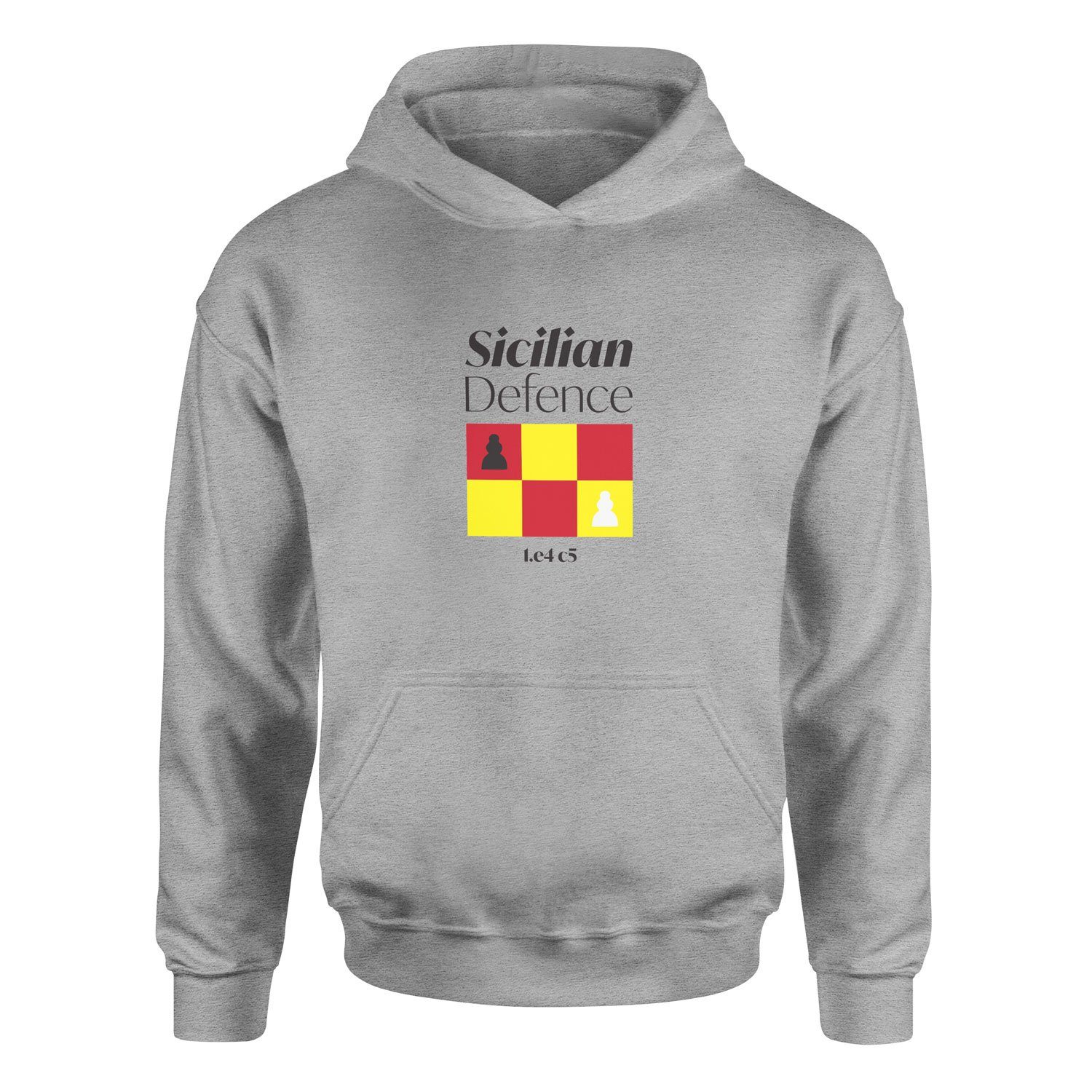 Sicilian Defence Hoodie M - Gri