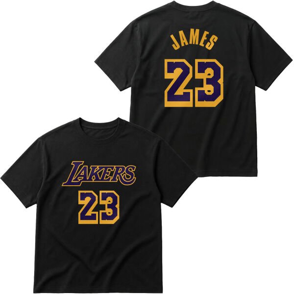 LeBron James 23 Lakers Oversize Tişört L - Siyah
