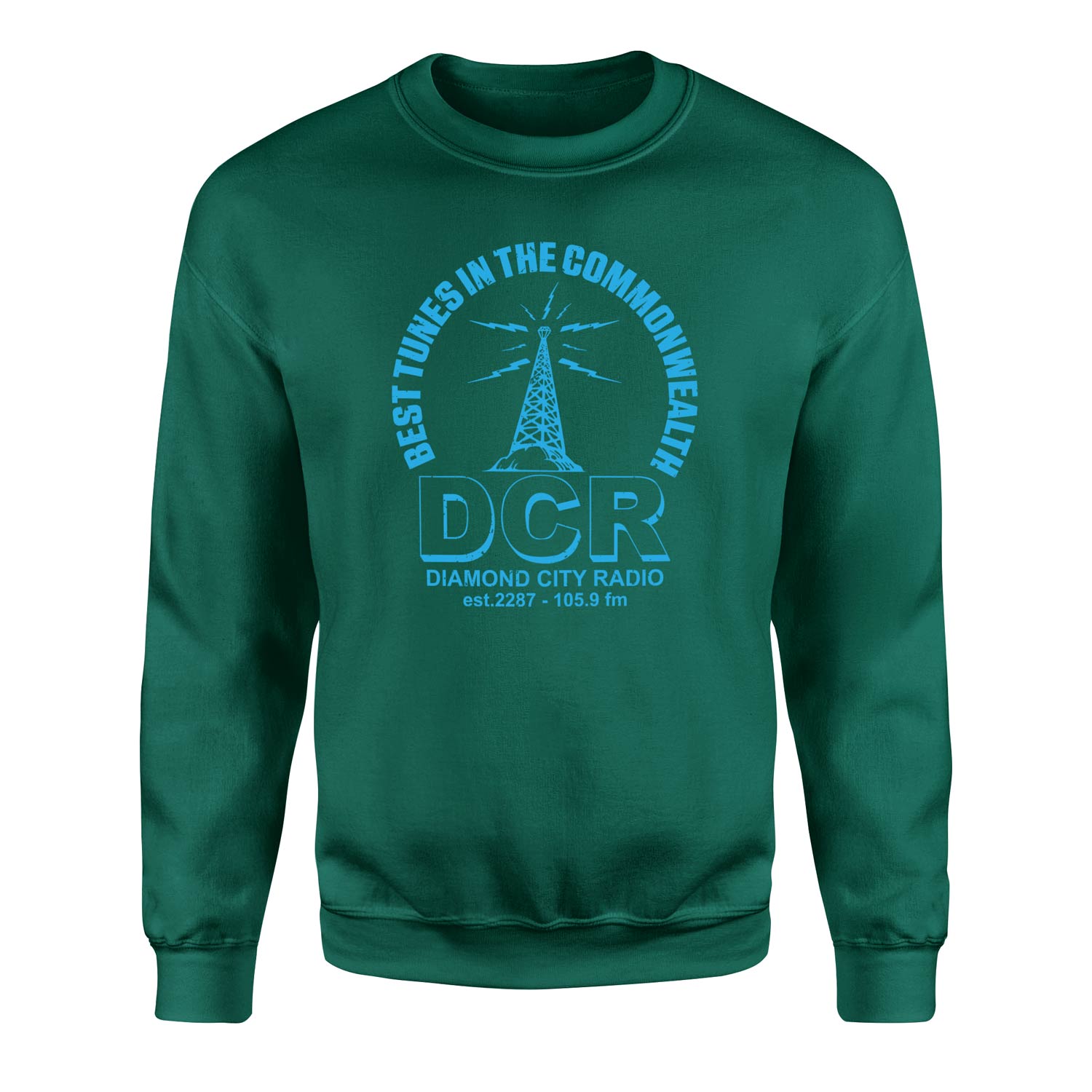 Diamond City Radio Sweatshirt S - Nefti Yeşili