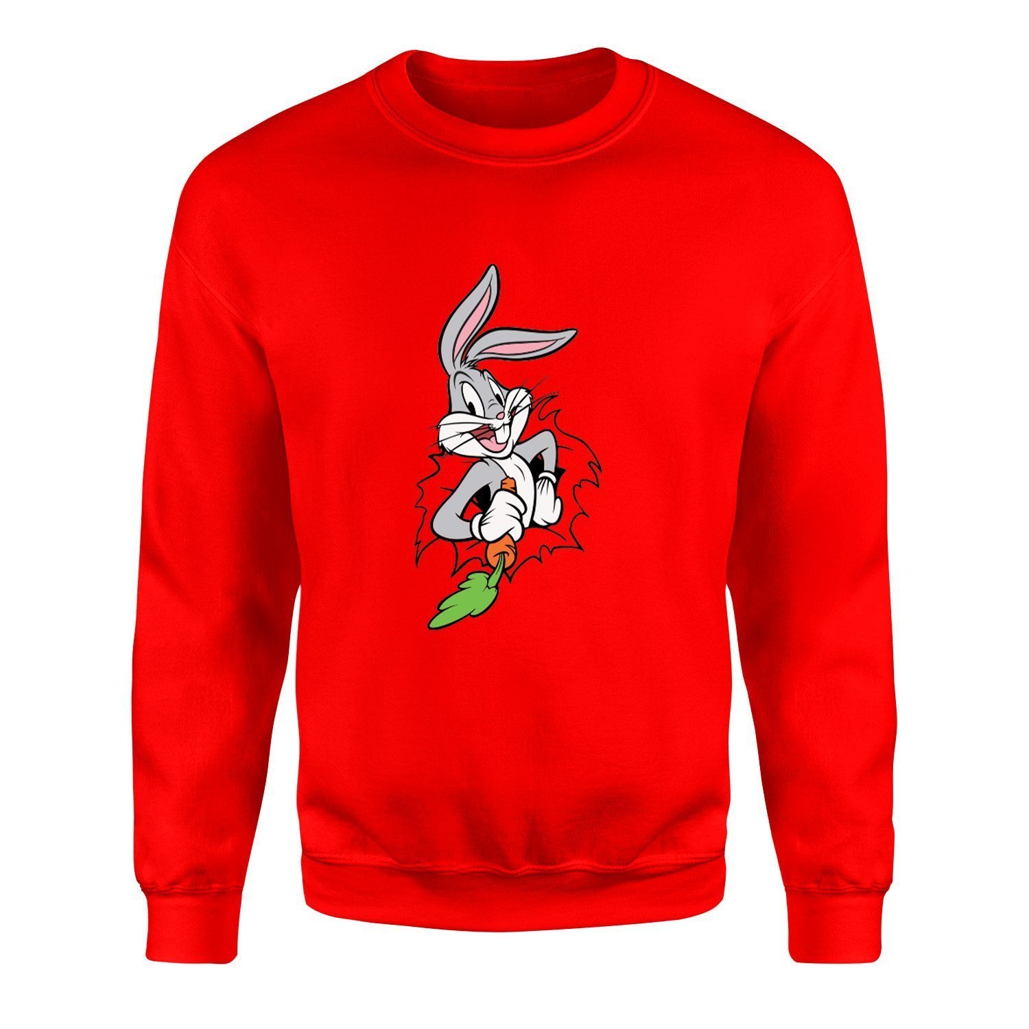 Bugs Bunny Splash Sweatshirt XL - Kırmızı | OUTLET