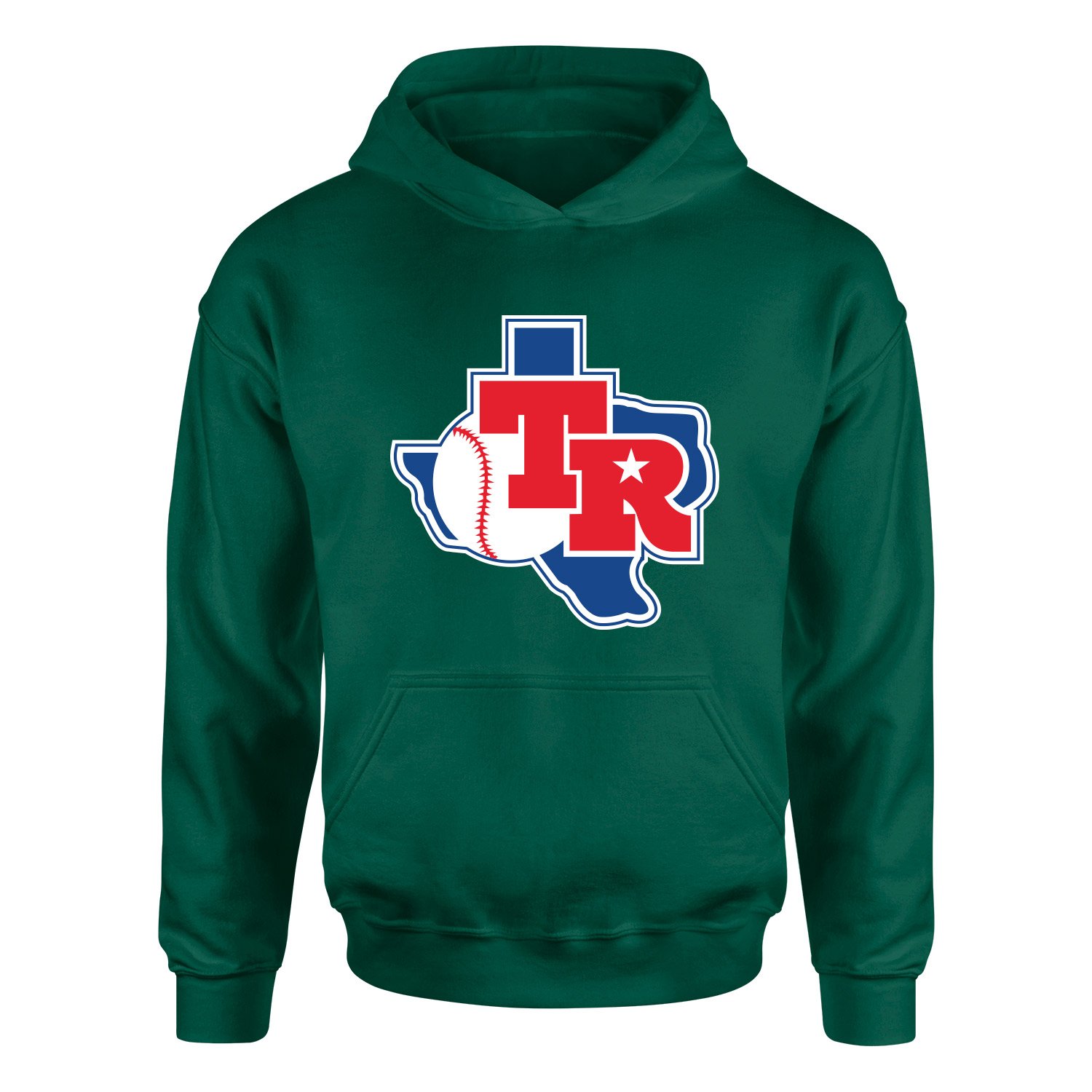Texas Rangers TX Hoodie XL - Nefti Yeşili