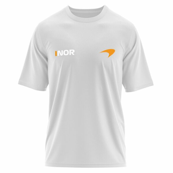 Lando Norris #NOR ID McLaren Racing Oversize Tişört XL - Beyaz