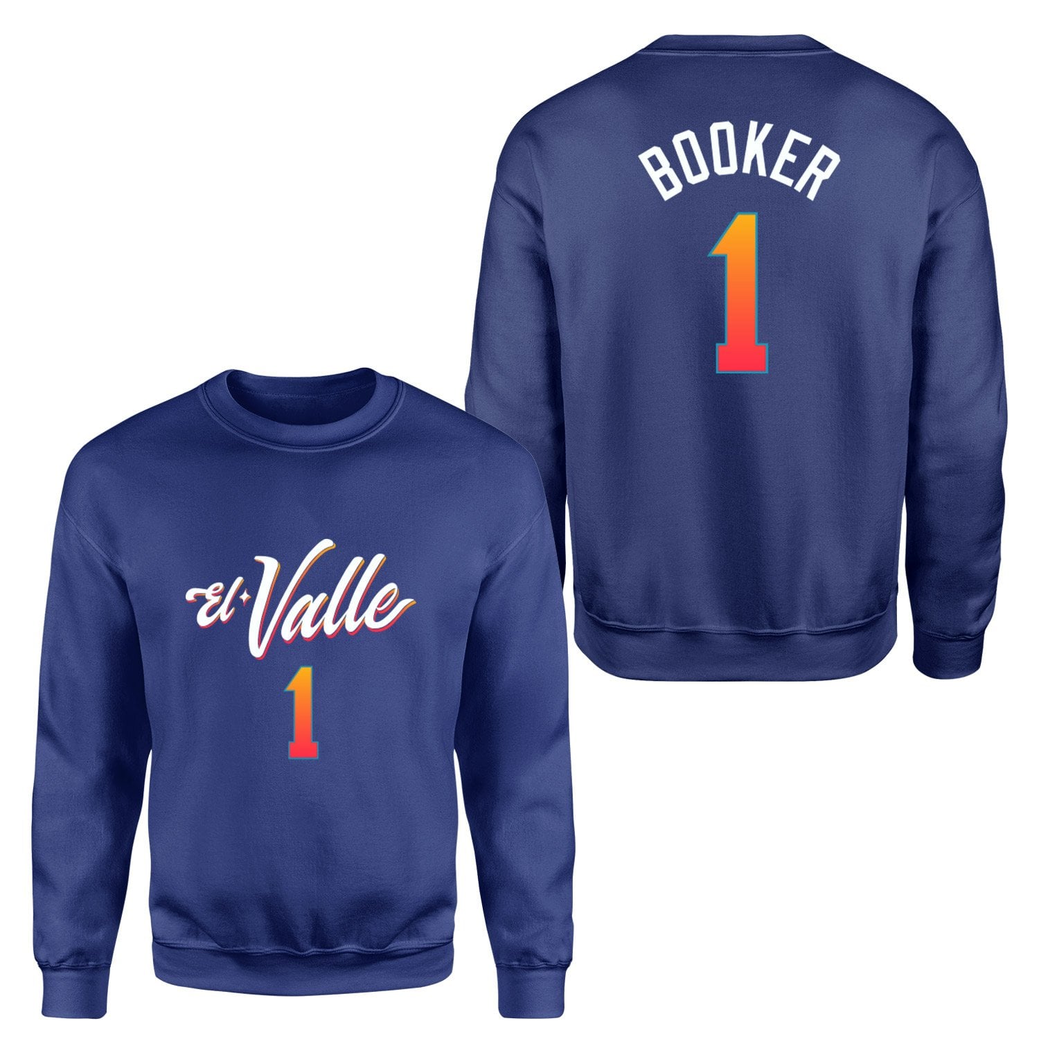 Devin Booker Phoenix Forma Sweatshirt M - İndigo Mavisi