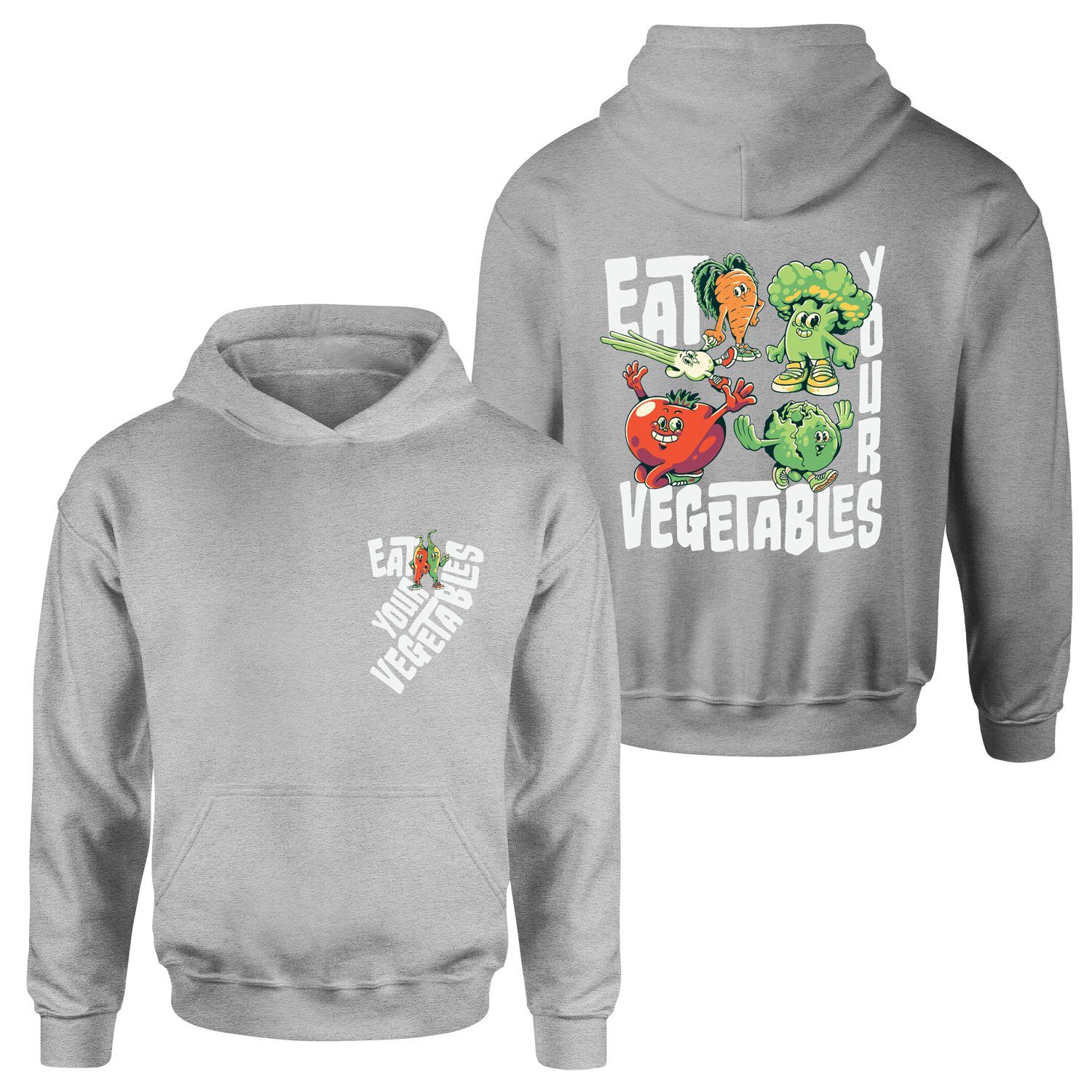 Eat Your Vegetables Hoodie M - Gri