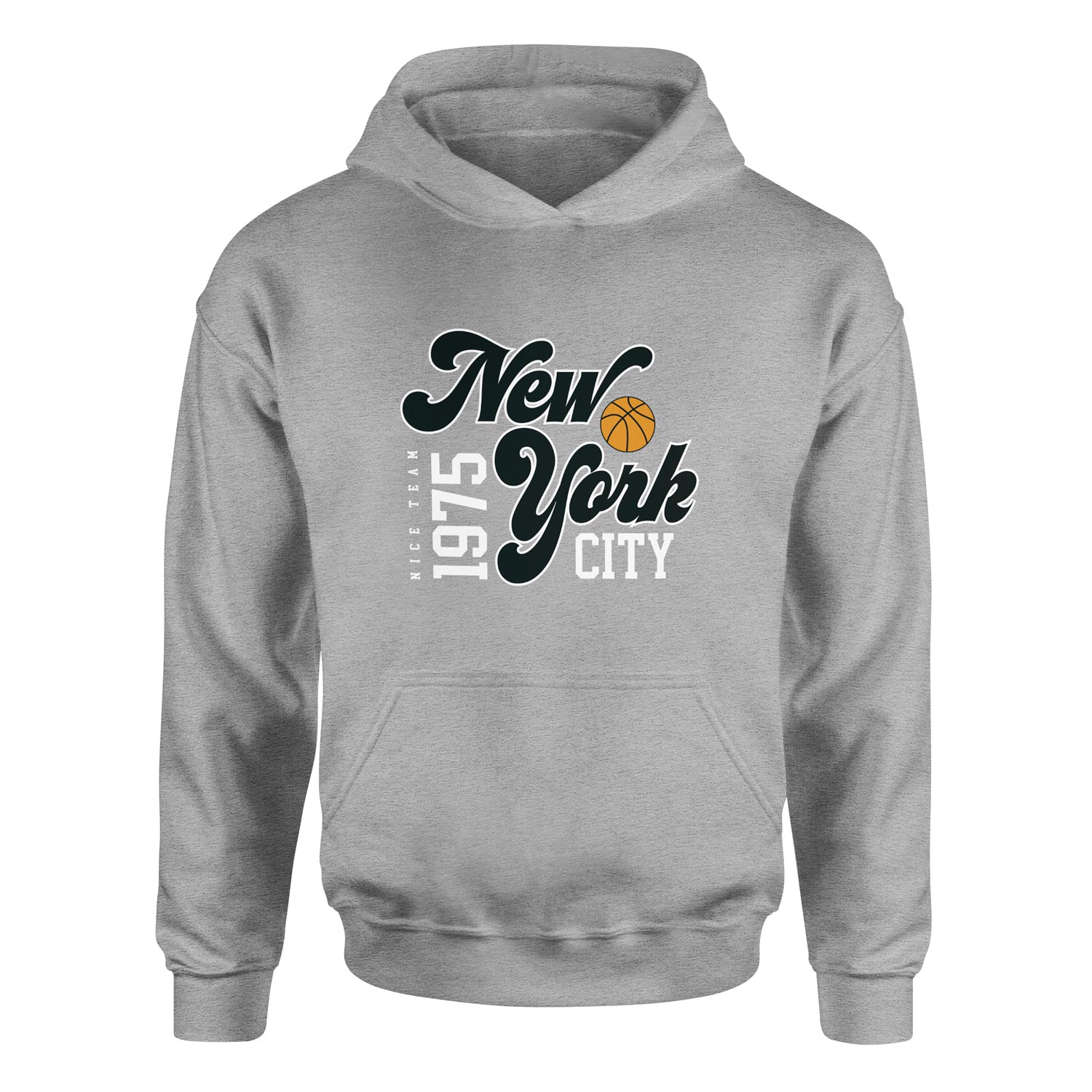 New York City 1975 Hoodie S - Gri