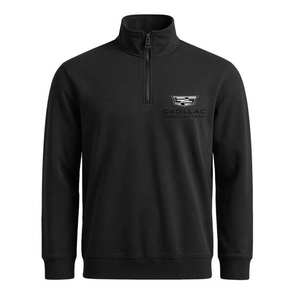 Cadillac Yarım Fermuarlı Sweatshirt XL - Siyah