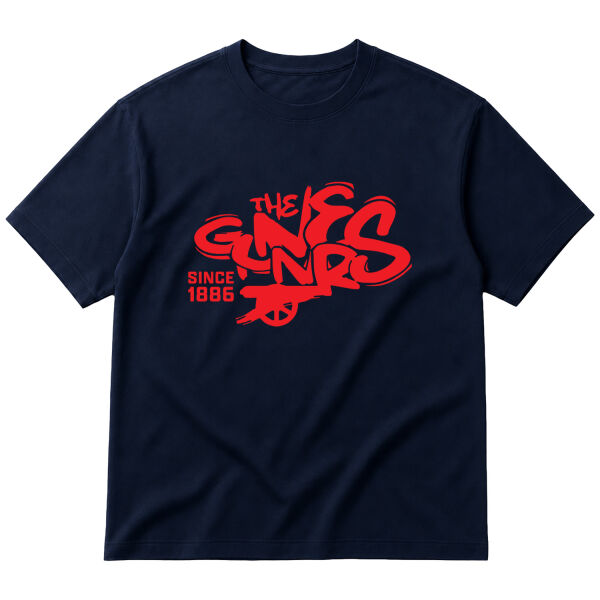 The Gunners Oversize Tişört M - İndigo Mavisi