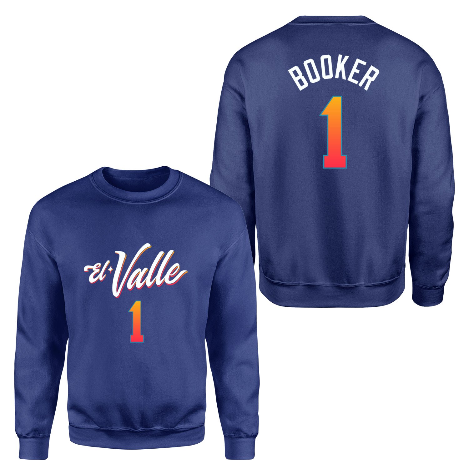 Devin Booker Phoenix Forma Sweatshirt L - İndigo Mavisi