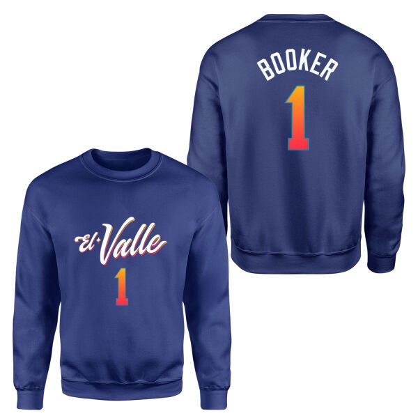 Devin Booker Phoenix Forma Sweatshirt L - İndigo Mavisi