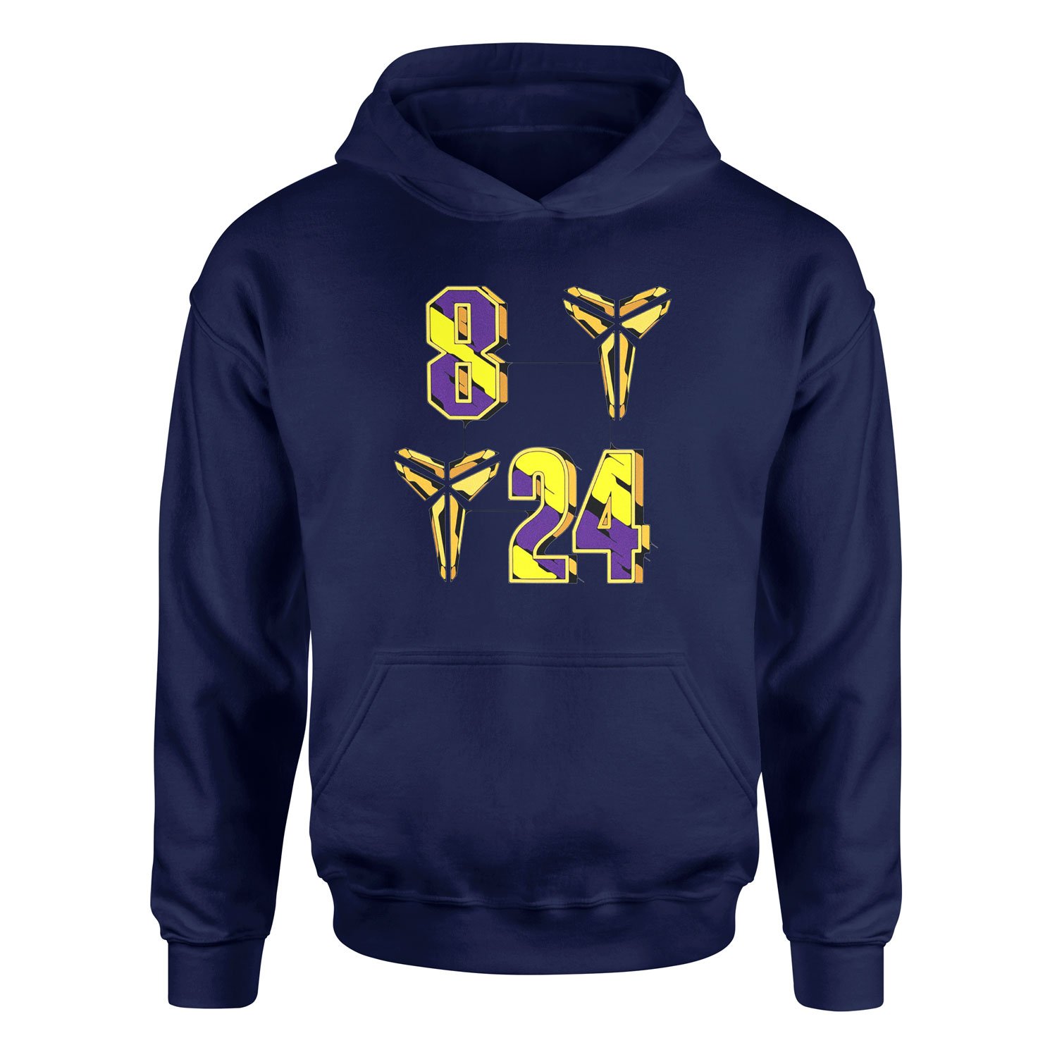 8-24 Kobe Bryant Hoodie XL - İndigo Mavisi