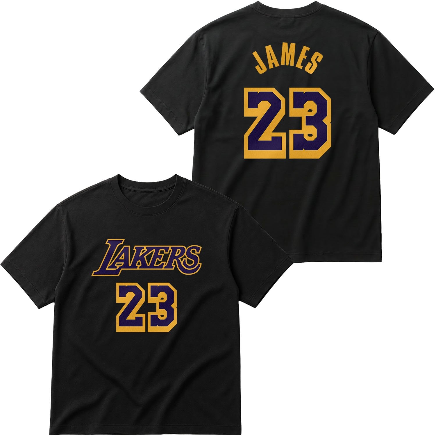 LeBron James 23 Lakers Oversize Tişört XL - Siyah