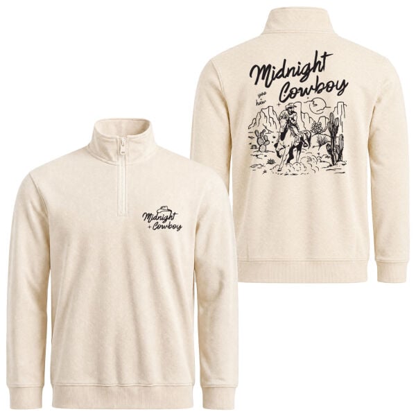 Midnight Cowboy Yarım Fermuarlı Sweatshirt