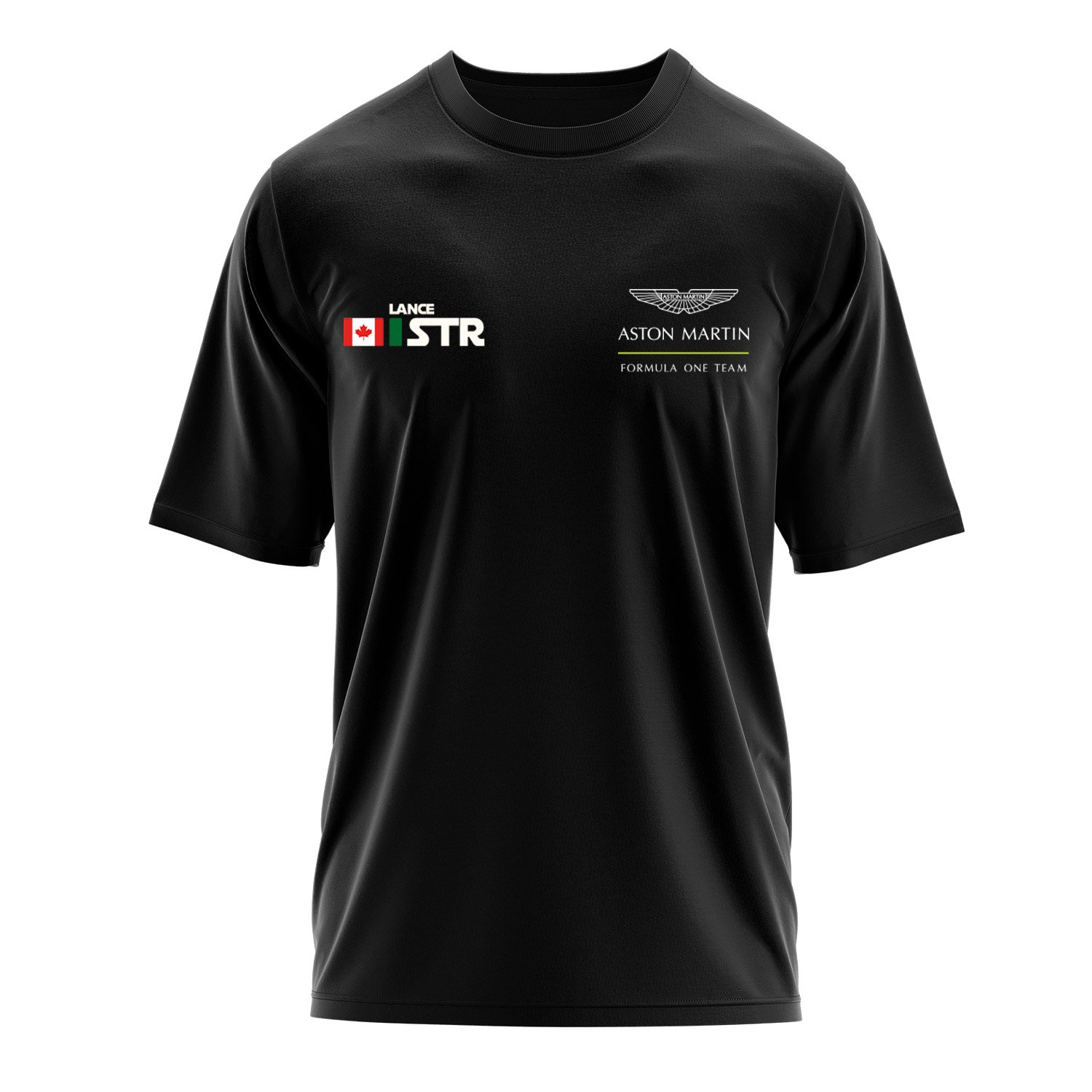 Lance Stroll Name Tag Aston Martin Oversize Tişört XL - Siyah