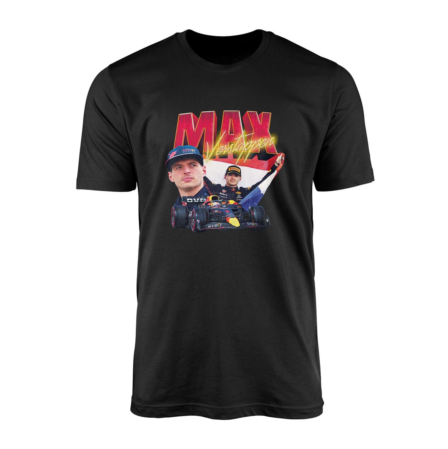 Max Verstappen Champion Tişört XXL - Siyah