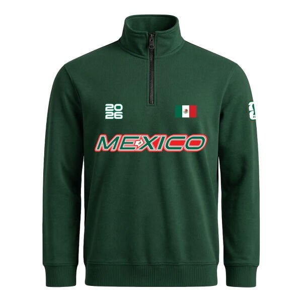 Meksika 2026 Yarım Fermuarlı Sweatshirt