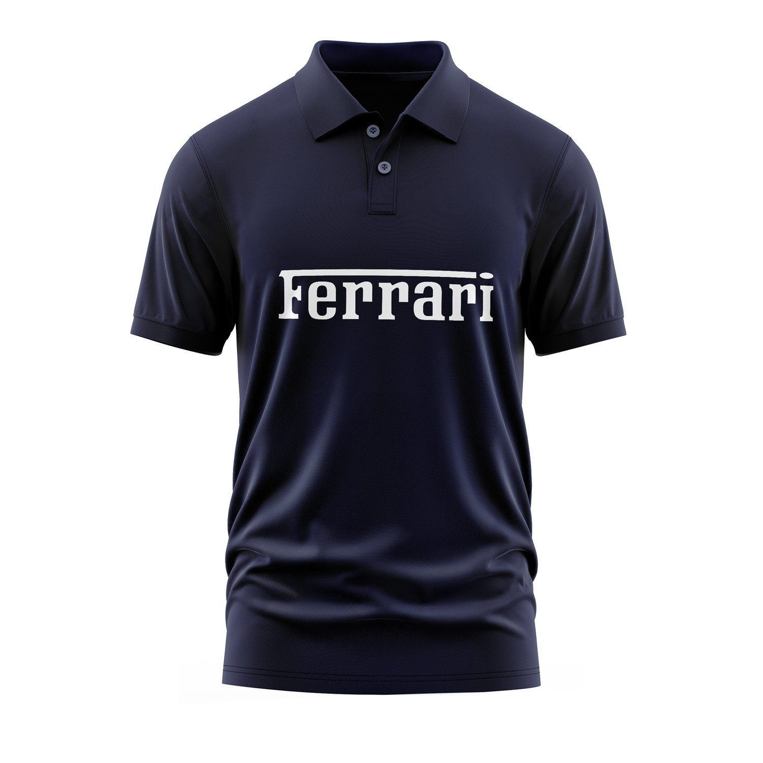 Ferrari White Polo Tişört L - İndigo Mavisi