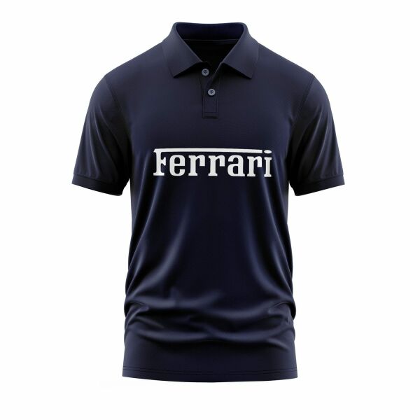 Ferrari White Polo Tişört L - İndigo Mavisi