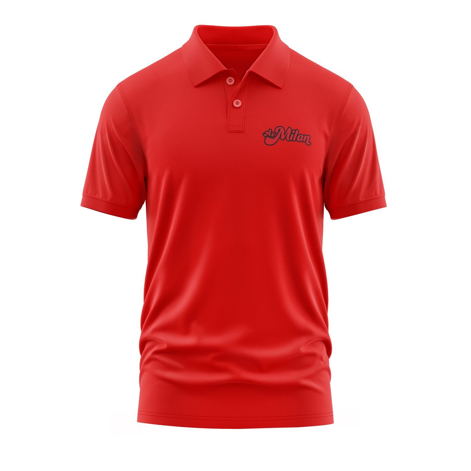 AC Milan Cursive Polo Tişört L - Kırmızı