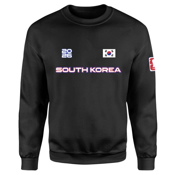 Güney Kore 2026 Sweatshirt S - Siyah