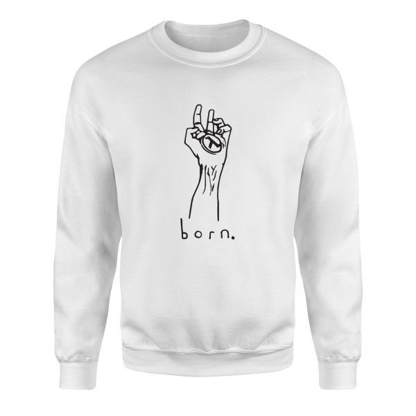 born. Sweatshirt XL - Beyaz
