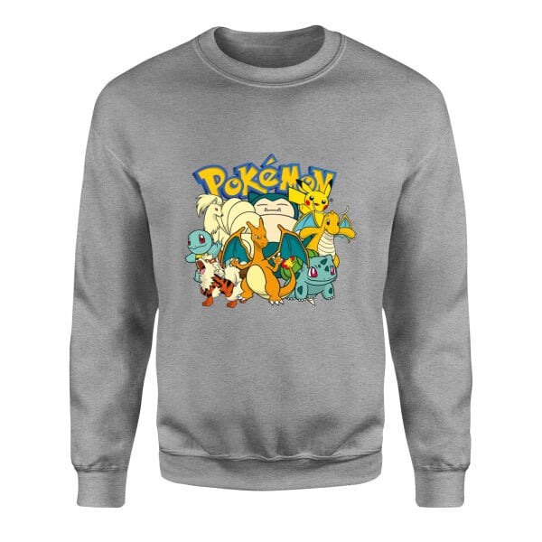 Pokemon Battle Ready Sweatshirt M - Gri