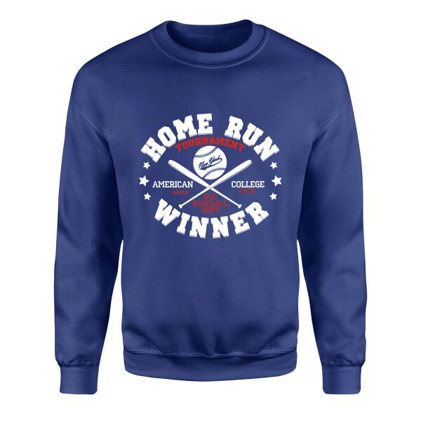 Home Run Winner Sweatshirt XL - İndigo Mavisi