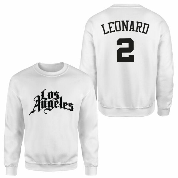 Kawhi Leonard Los Angeles Forma Sweatshirt L - Beyaz