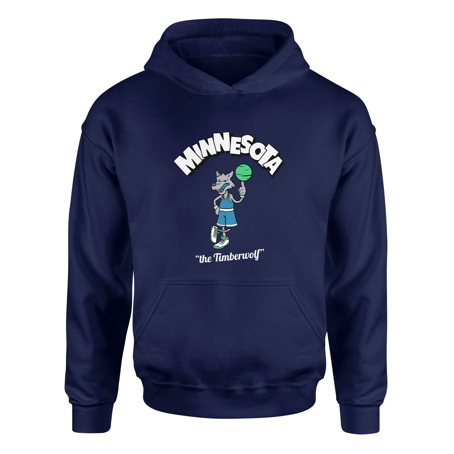 Wolves Cartoon Hoodie M - İndigo Mavisi