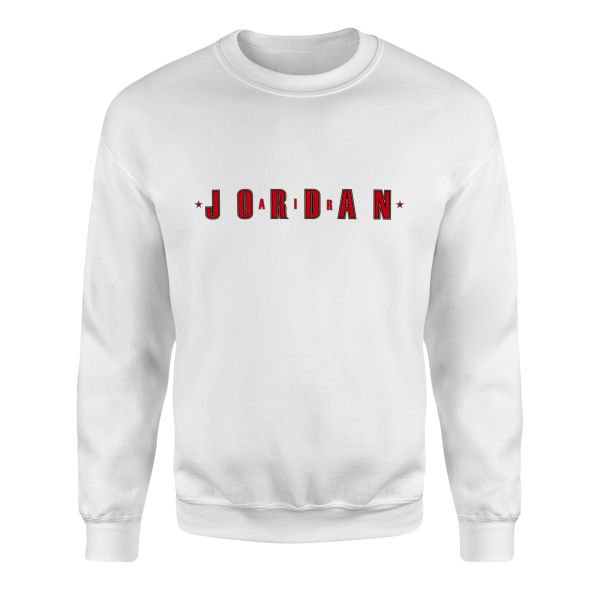 Air Jordan Stars Sweatshirt L - Beyaz