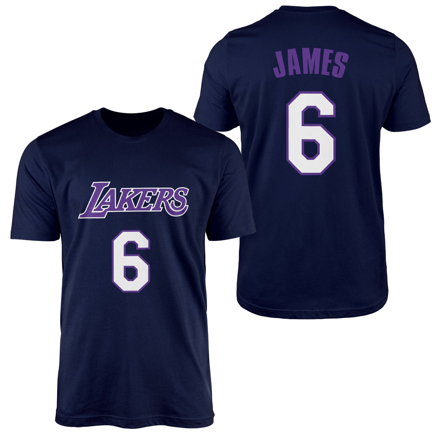 LeBron James 6 Lakers Forma Tişört L - İndigo Mavisi