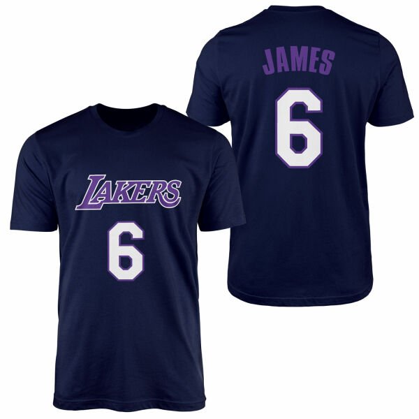 LeBron James 6 Lakers Forma Tişört L - İndigo Mavisi