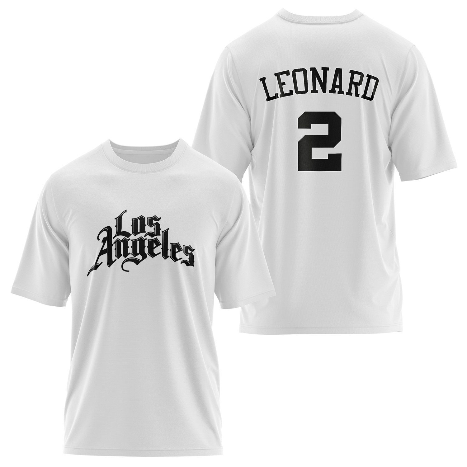 Kawhi Leonard Los Angeles Forma Oversize Tişört M - Beyaz