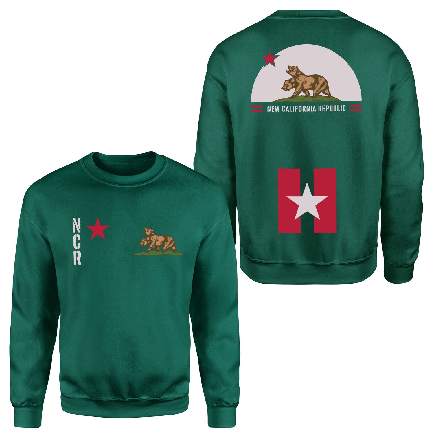 New California Republic NCR Star Edition Sweatshirt M - Nefti Yeşili