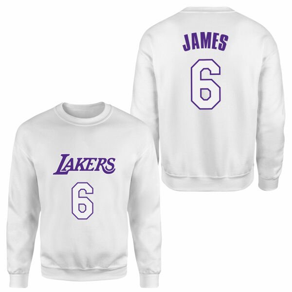 LeBron James 6 Lakers Forma Sweatshirt L - Beyaz