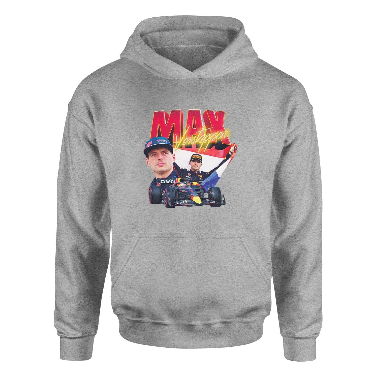 Max Verstappen Champion Hoodie L - Gri