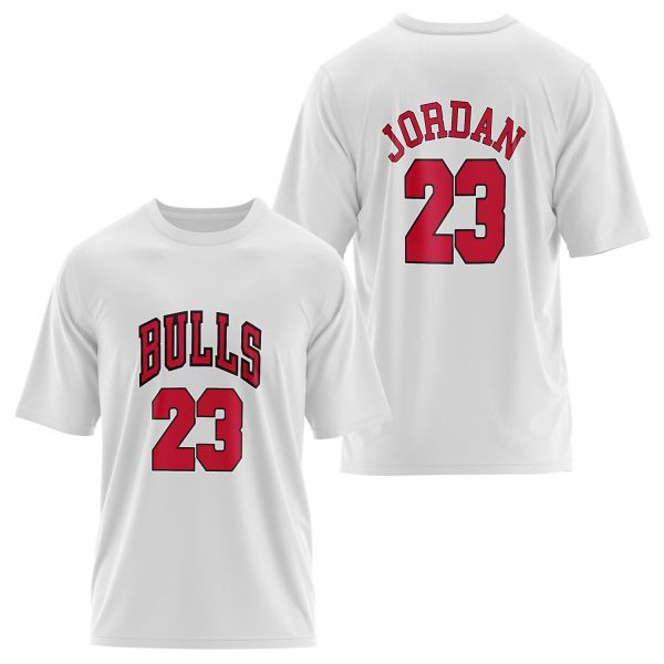 Michael Jordan 23 Forma Oversize Tişört S - Beyaz