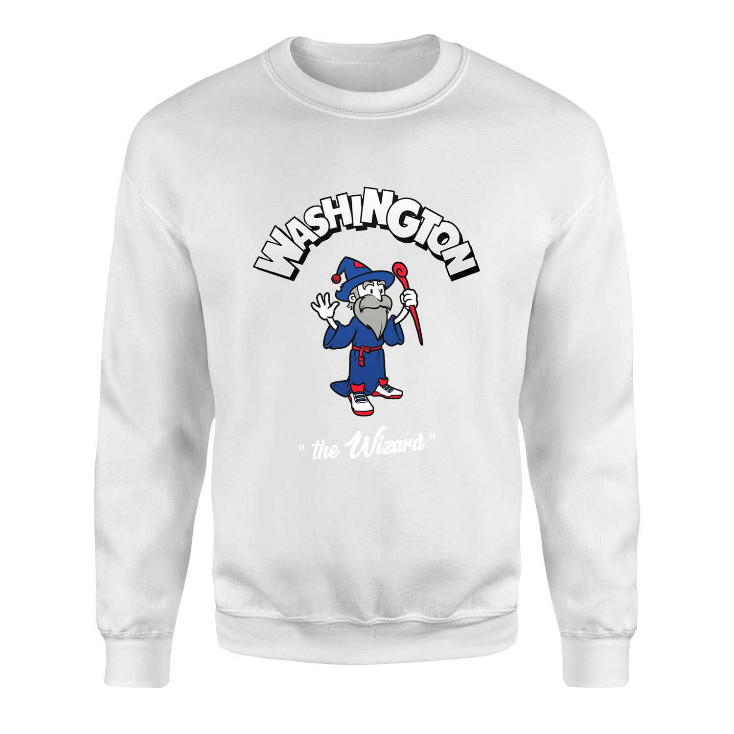 Wizards Cartoon Sweatshirt L - Beyaz